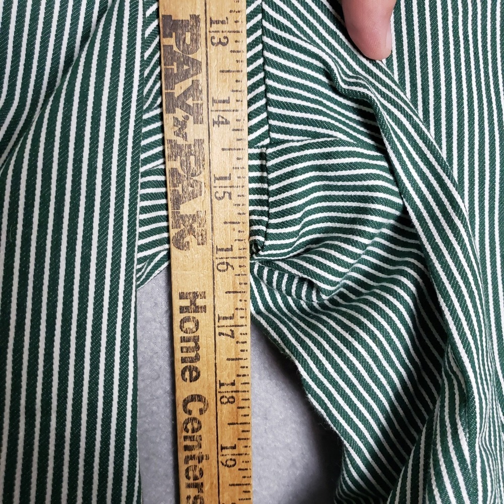 Eloquii Womens Size 18 Green White Striped Utility Pants Cropped Nautical - Picture 5 of 13